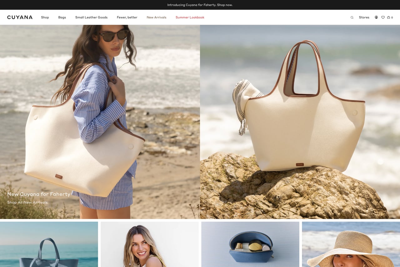 Cuyana homepage
