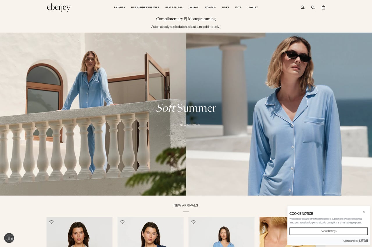 Eberjey homepage