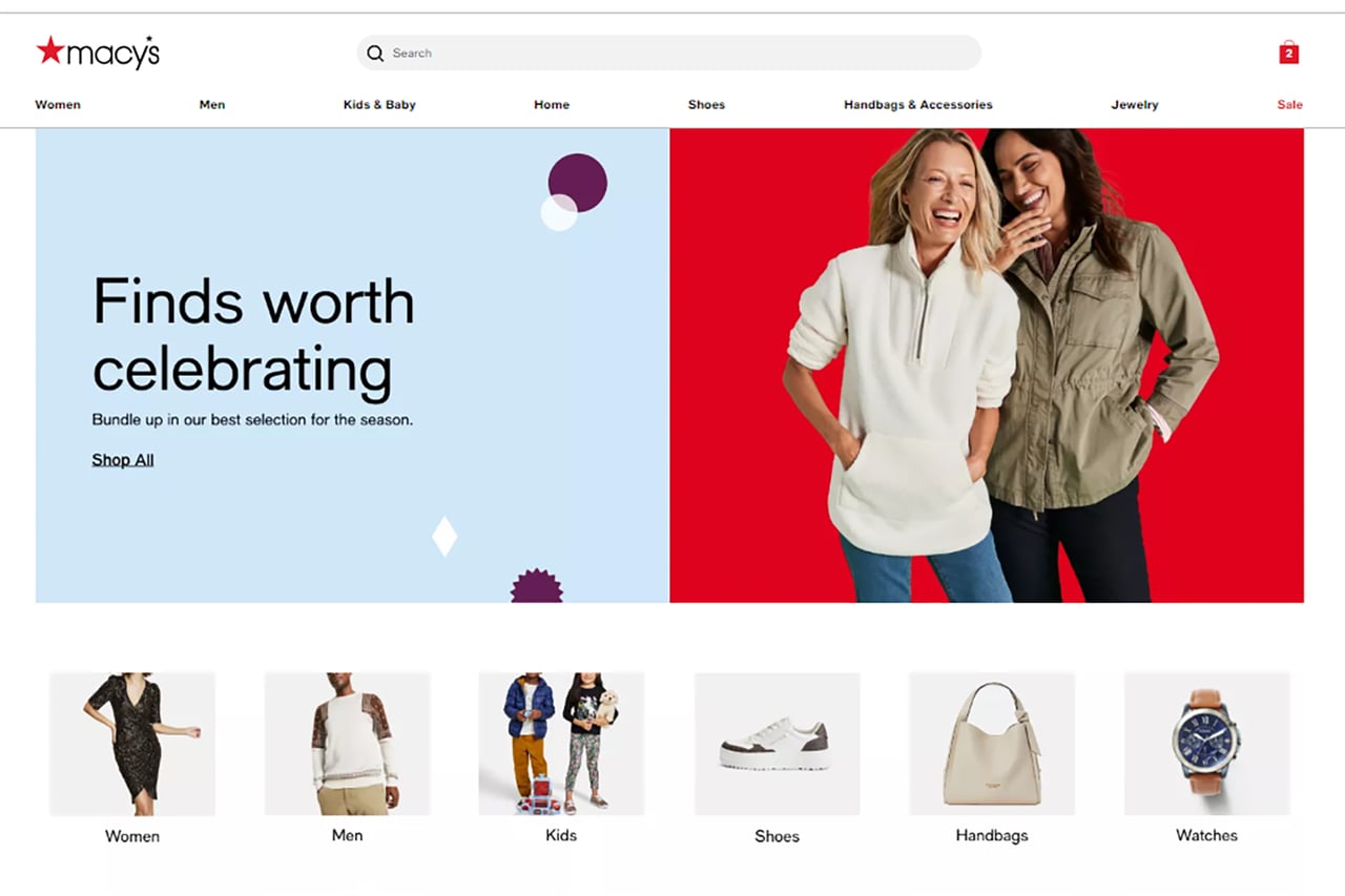 Macy's homepage