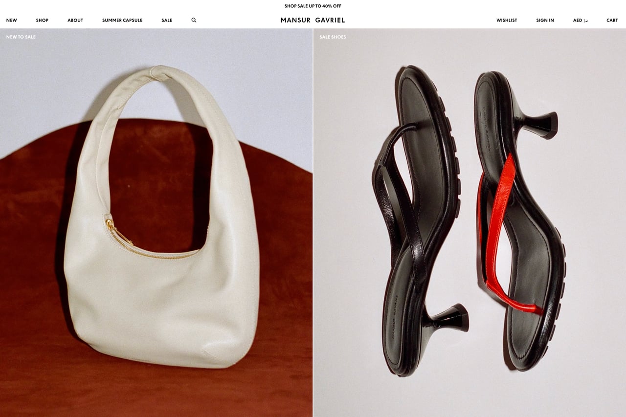 Mansur Gavriel homepage