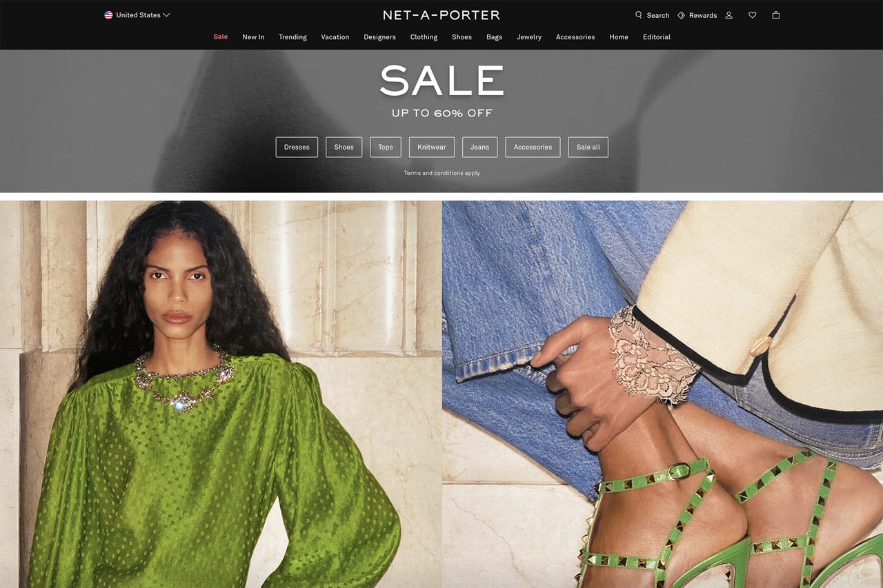 NET-A-PORTER homepage