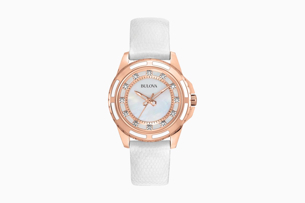 best women watches leather bracelet bulova classic - Luxe Digital