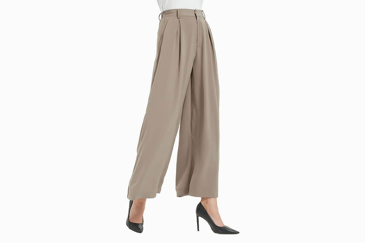 best work pants women tronjori palazzo review - Luxe Digital