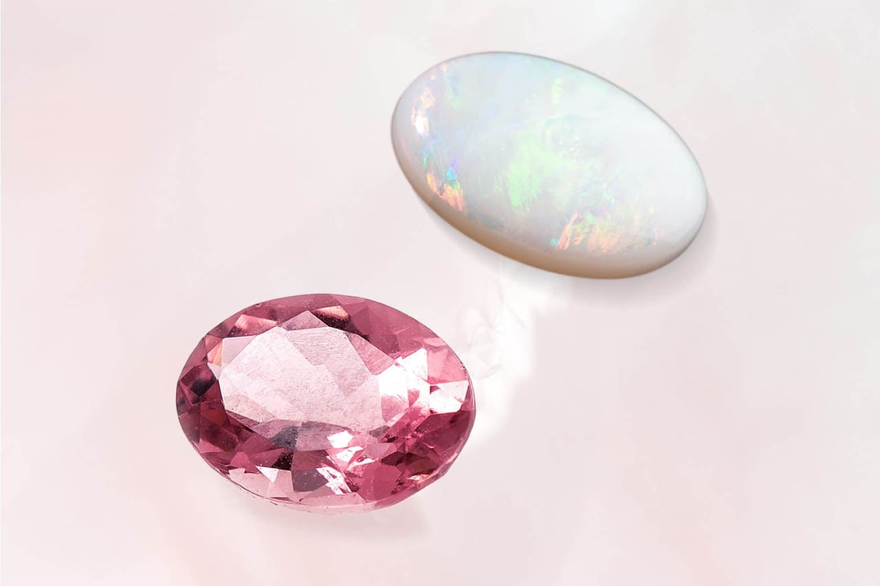 birthstones by month opal and tourmaline - Luxe Digital