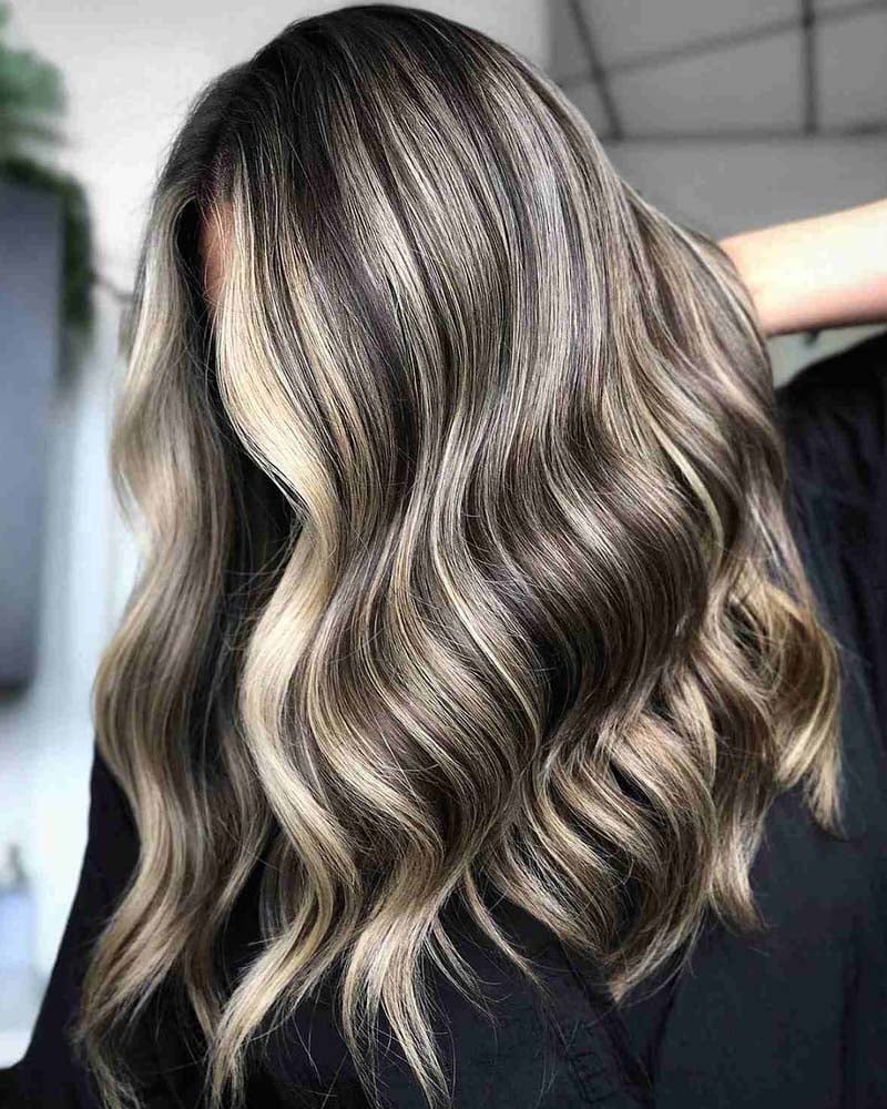 black hair highlights balayage highlights - Luxe Digital