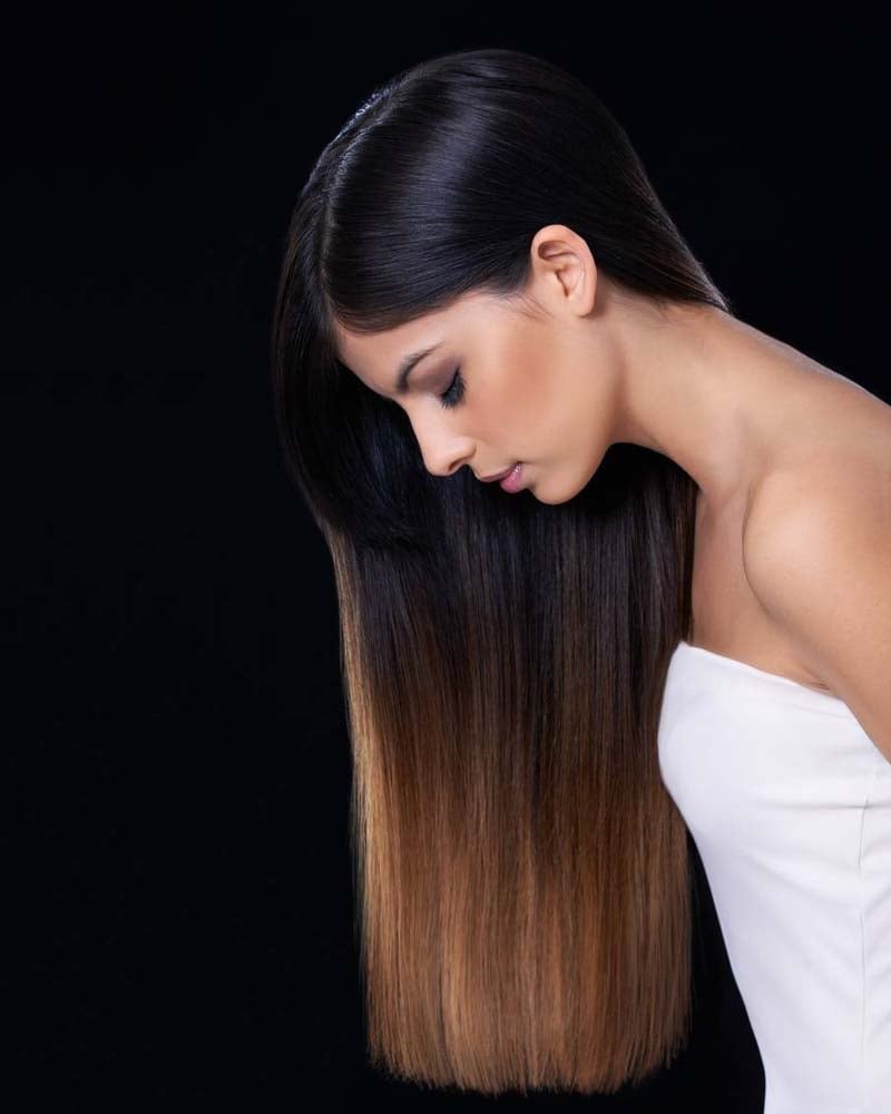 black hair highlights black to brown ombre - Luxe Digital