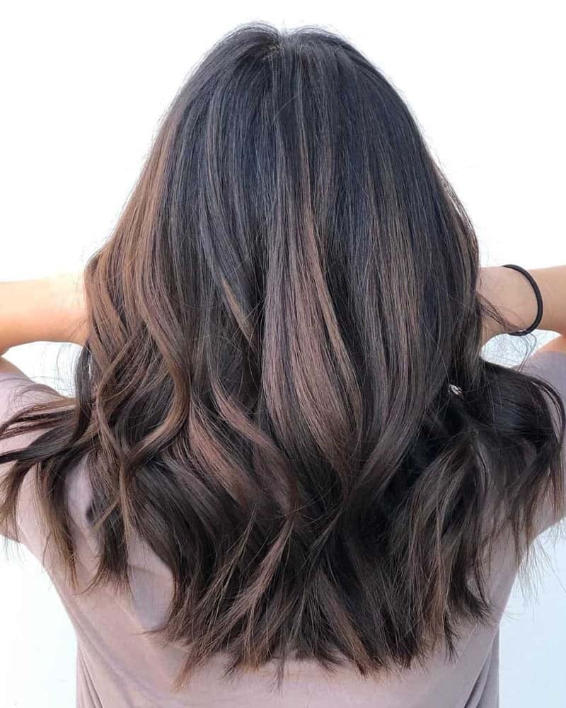 black hair highlights black to brown ombre - Luxe Digital