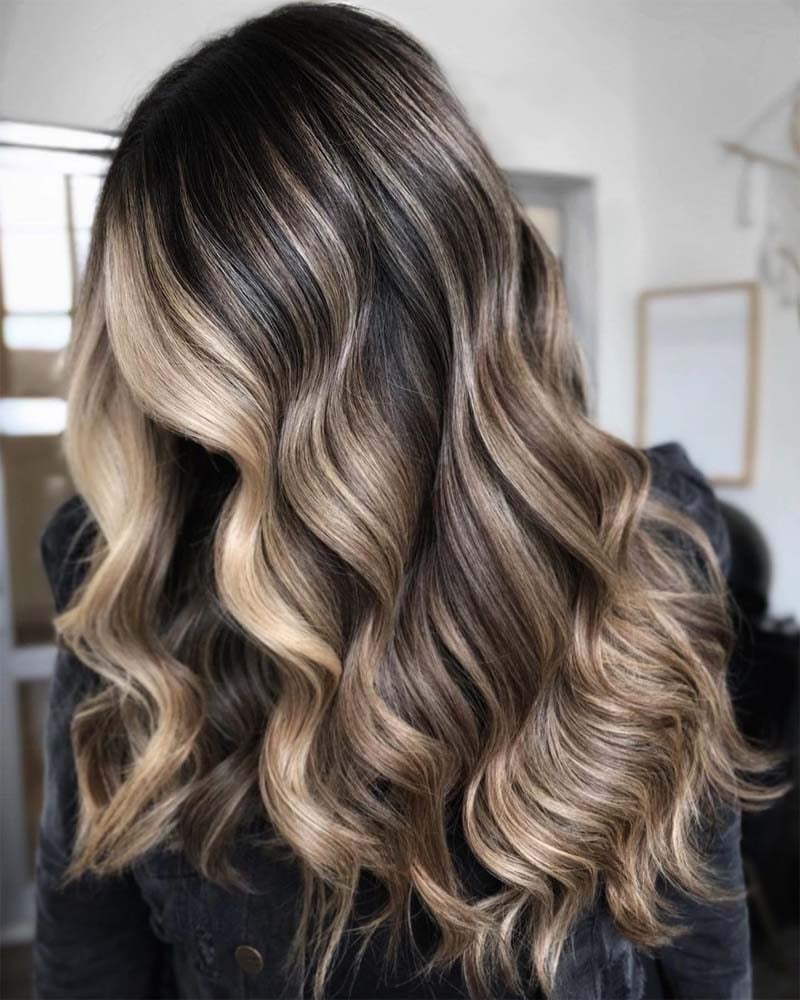 black hair highlights blonde highlights on black hair- Luxe Digital