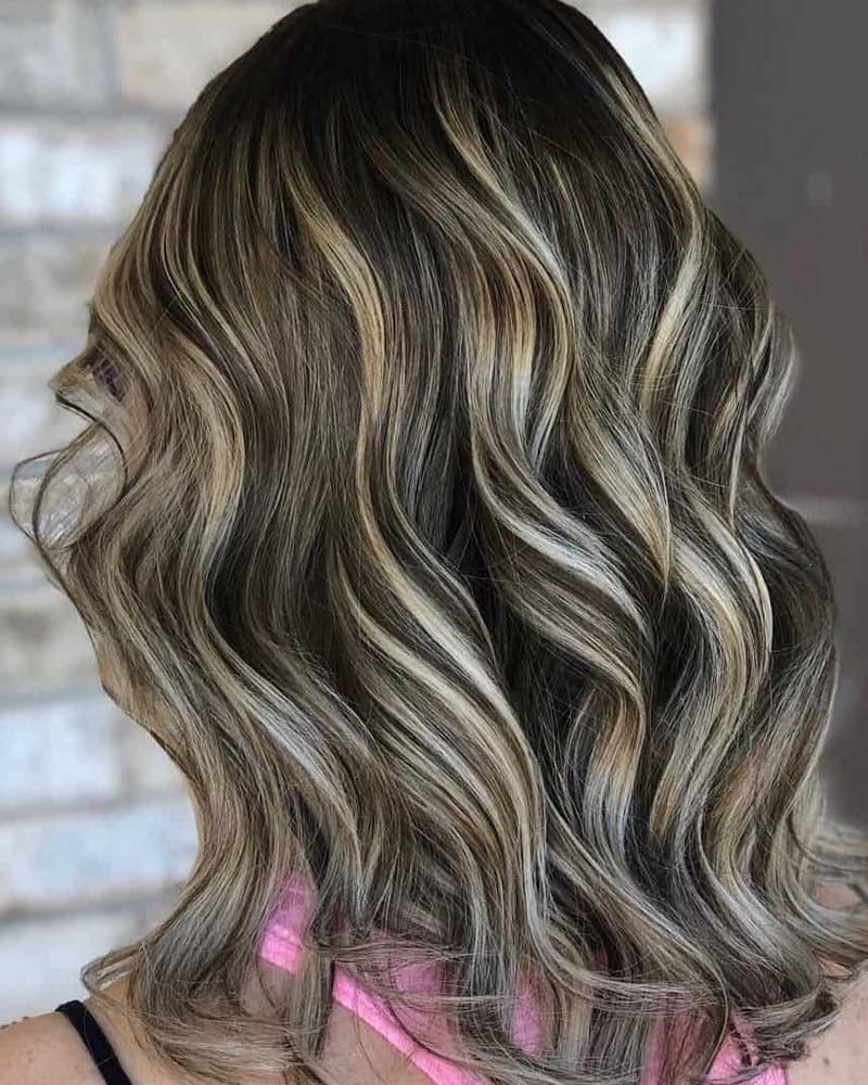 black hair highlights blonde highlights on black hair- Luxe Digital