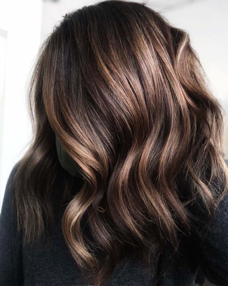 black hair highlights natural highlights on dark brown hair - Luxe Digital