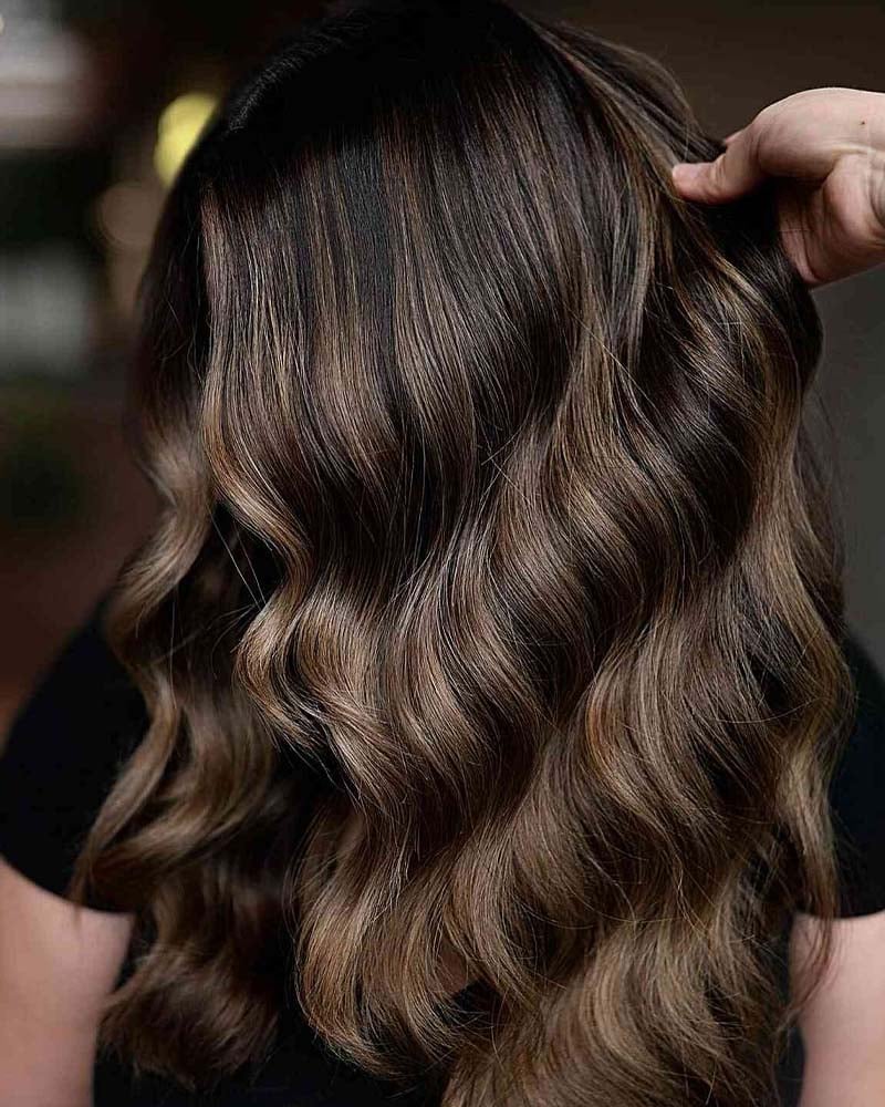black hair highlights natural highlights on dark brown hair - Luxe Digital