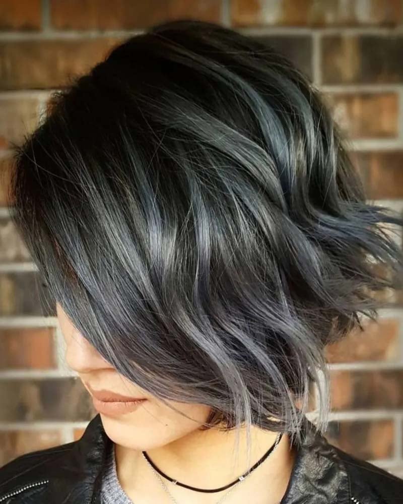 black hair highlights short black hair with highlights - Luxe Digital