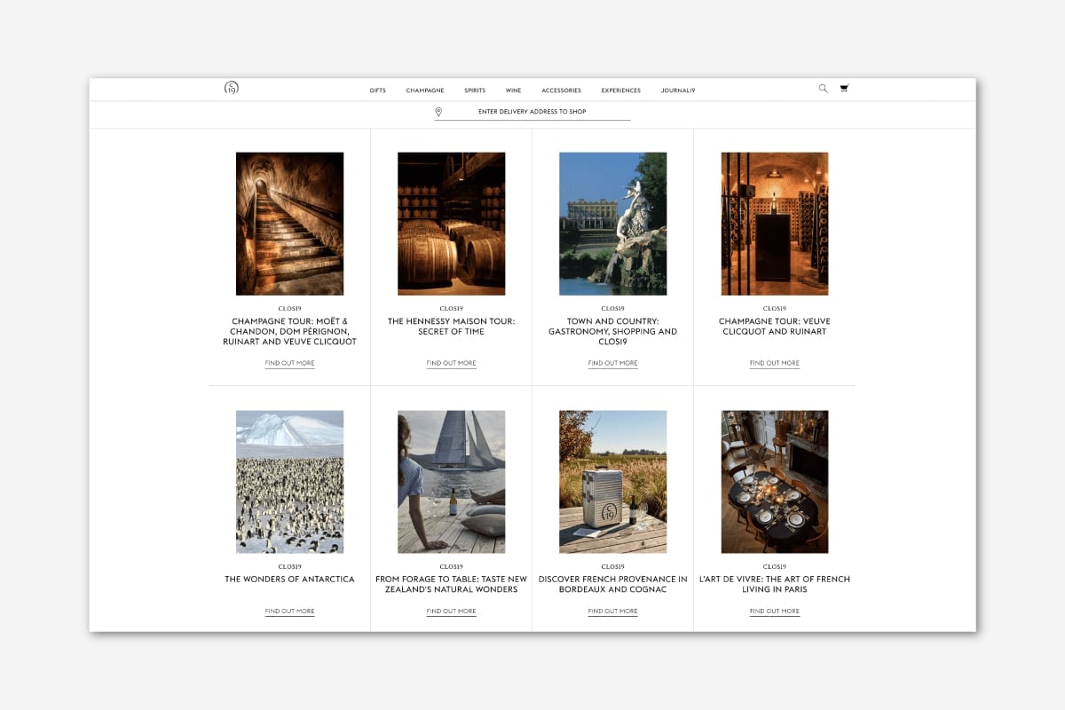 Experiential Luxury LVMH Clos 19 experiences - Luxe Digital
