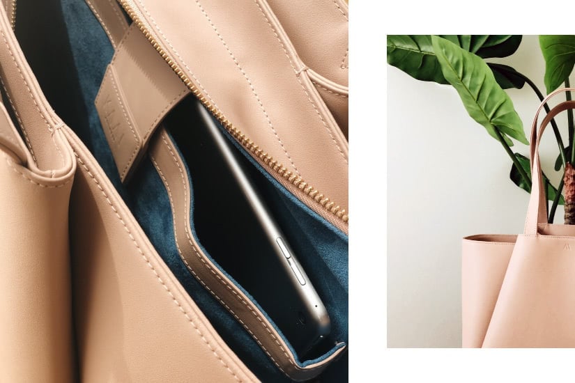 kaai bags interior midi pyramid nude luxe digital