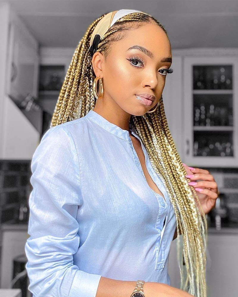 knotless braids women blonde knotless braids Luxe Digital