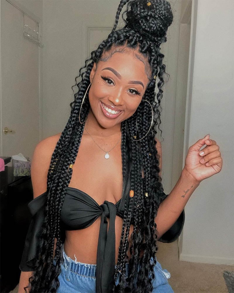 knotless braids women bohemian knotless braids Luxe Digital