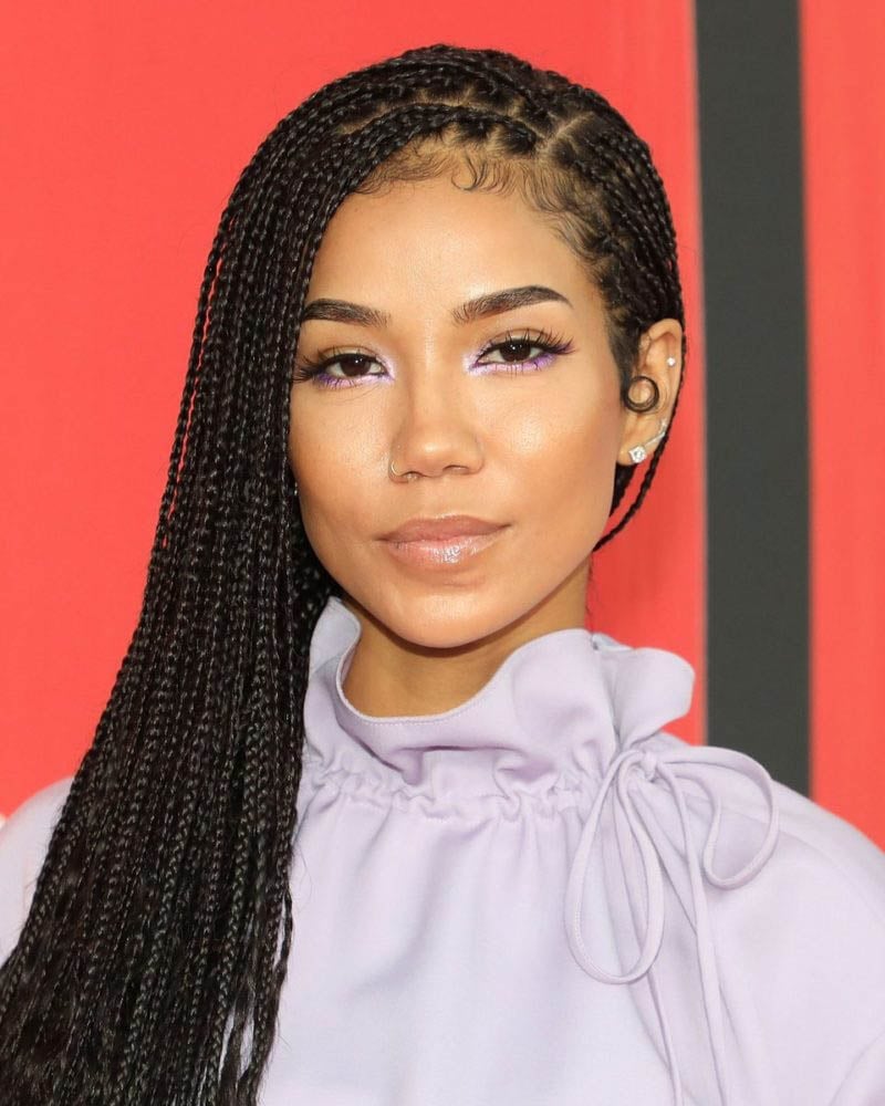 knotless braids women box braids styled sideways Luxe Digital