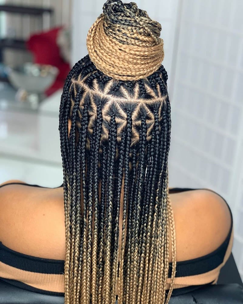 knotless braids women half up half down knotless braids Luxe Digital