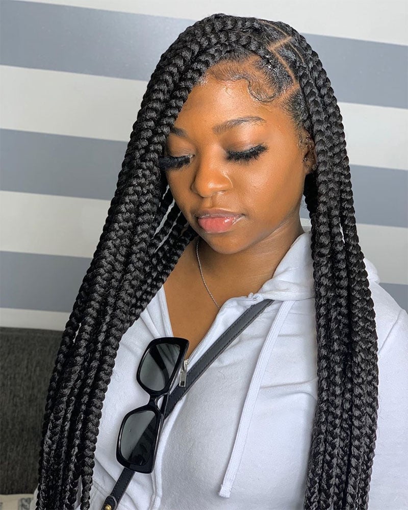 knotless braids women jumbo knotless braids Luxe Digital
