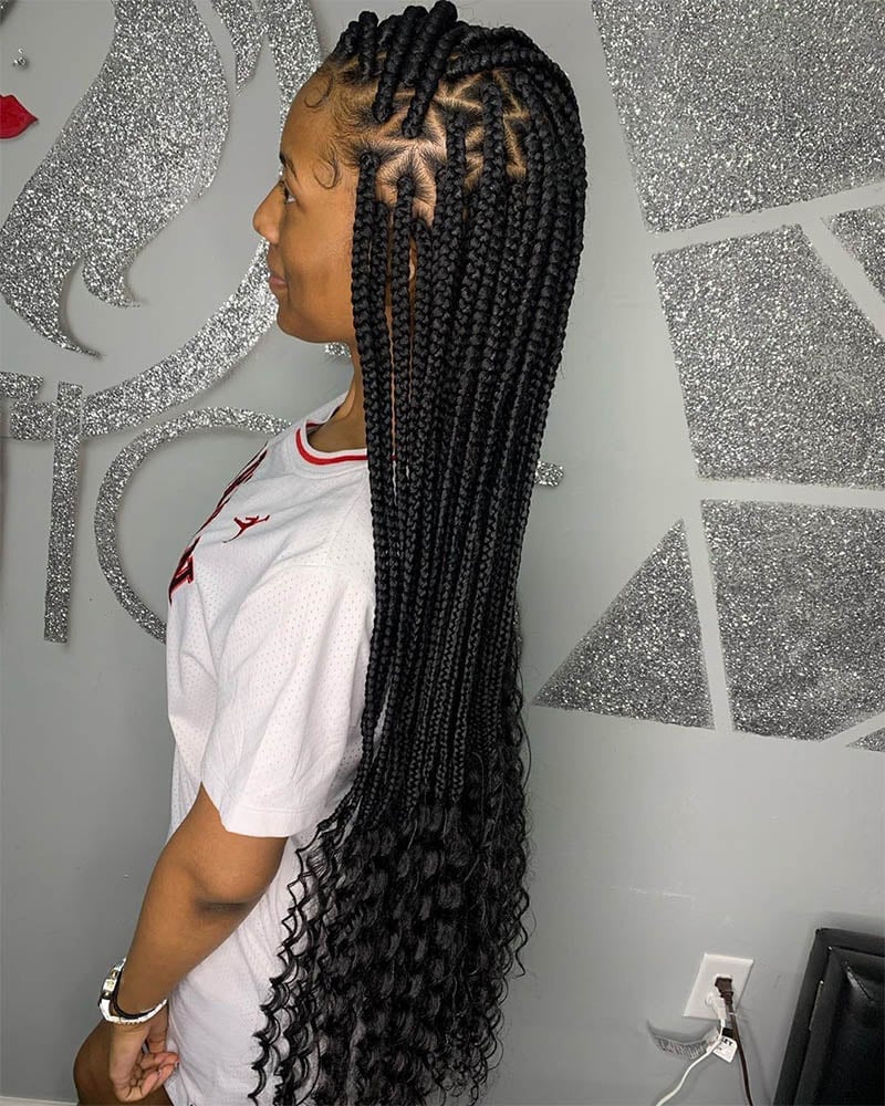 knotless braids women knotless braid with loose curls Luxe Digital
