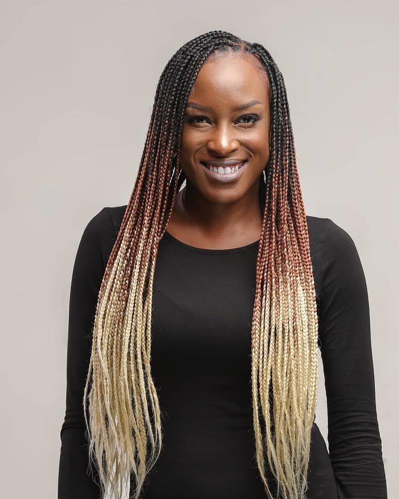 knotless braids women ombre knotless braids Luxe Digital