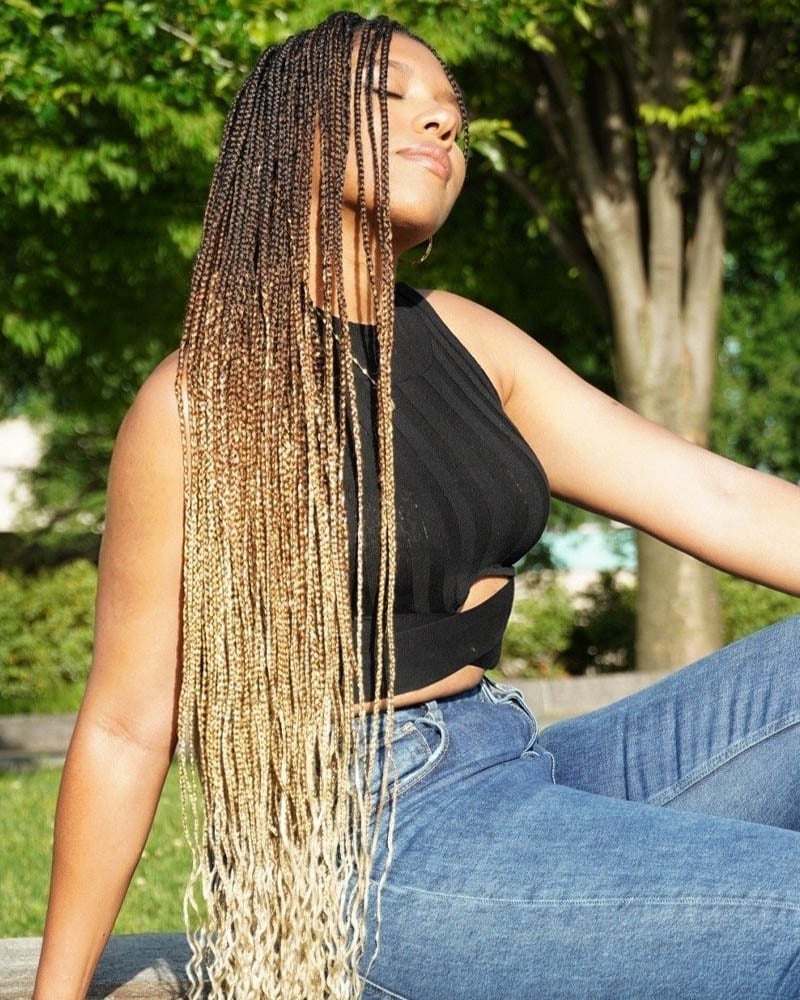 knotless braids women ombre knotless braids Luxe Digital