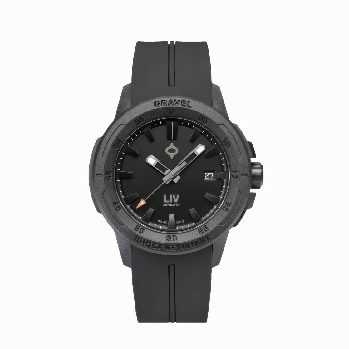 best field watch LIV Gravel 001 Swiss automatic carbon case - Luxe Digital