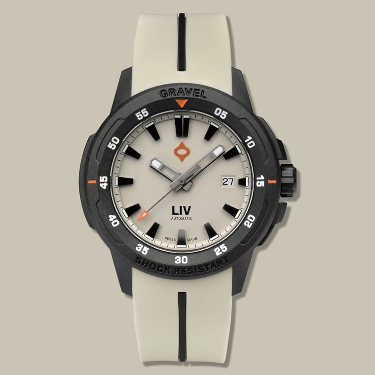LIV Gravel 001 Swiss automatic watch in cactus gray - Luxe Digital