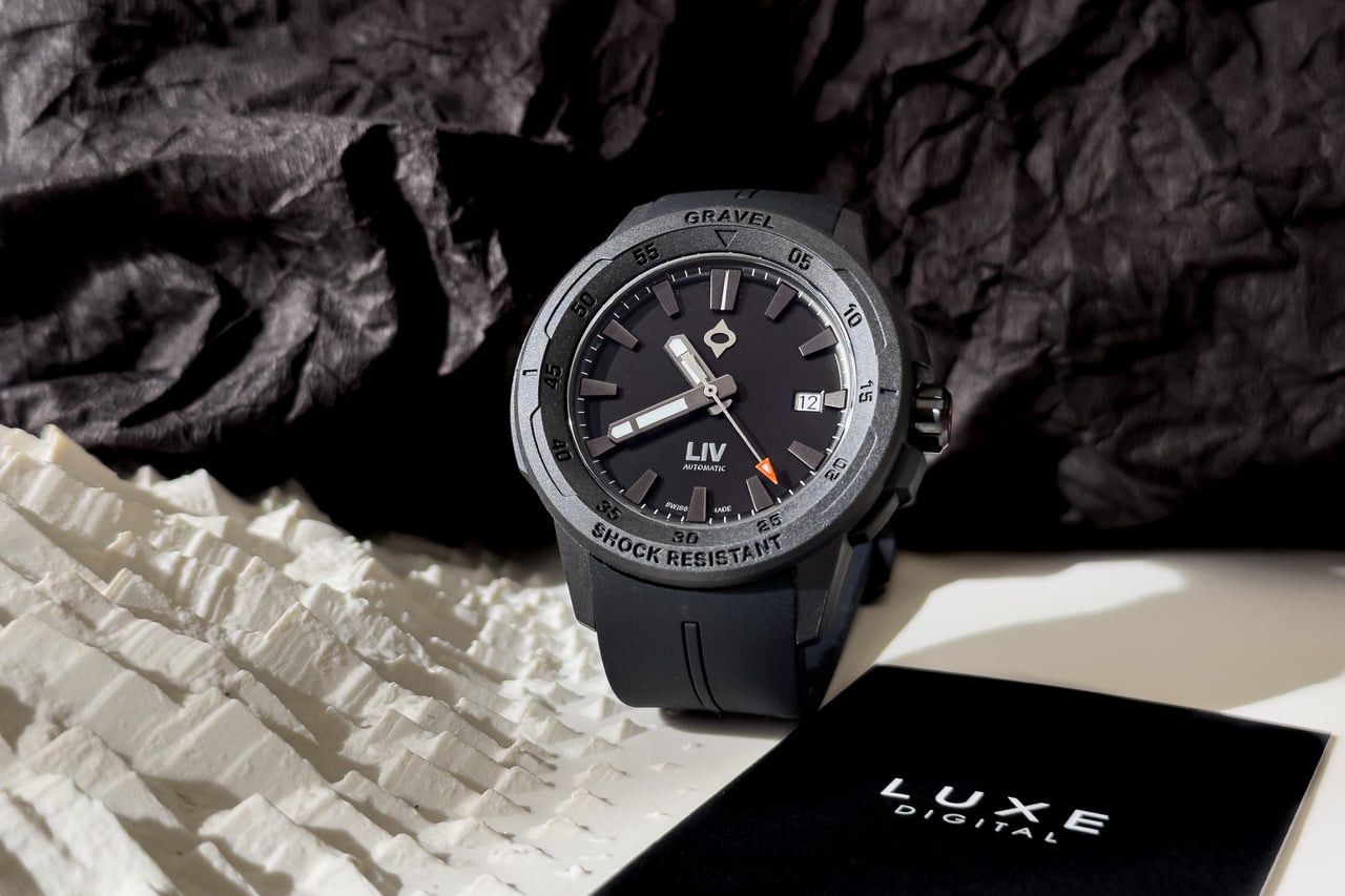 LIV Gravel Stealth Auto carbon case and shock resistant bezel - Luxe Digital
