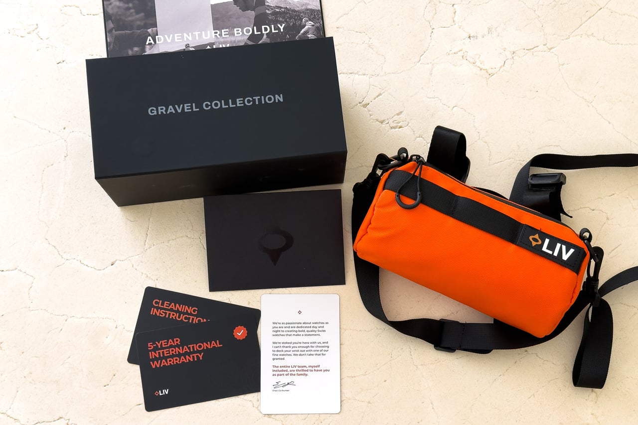 LIV Gravel five-year international warranty card and cleaning instructions - Luxe Digital