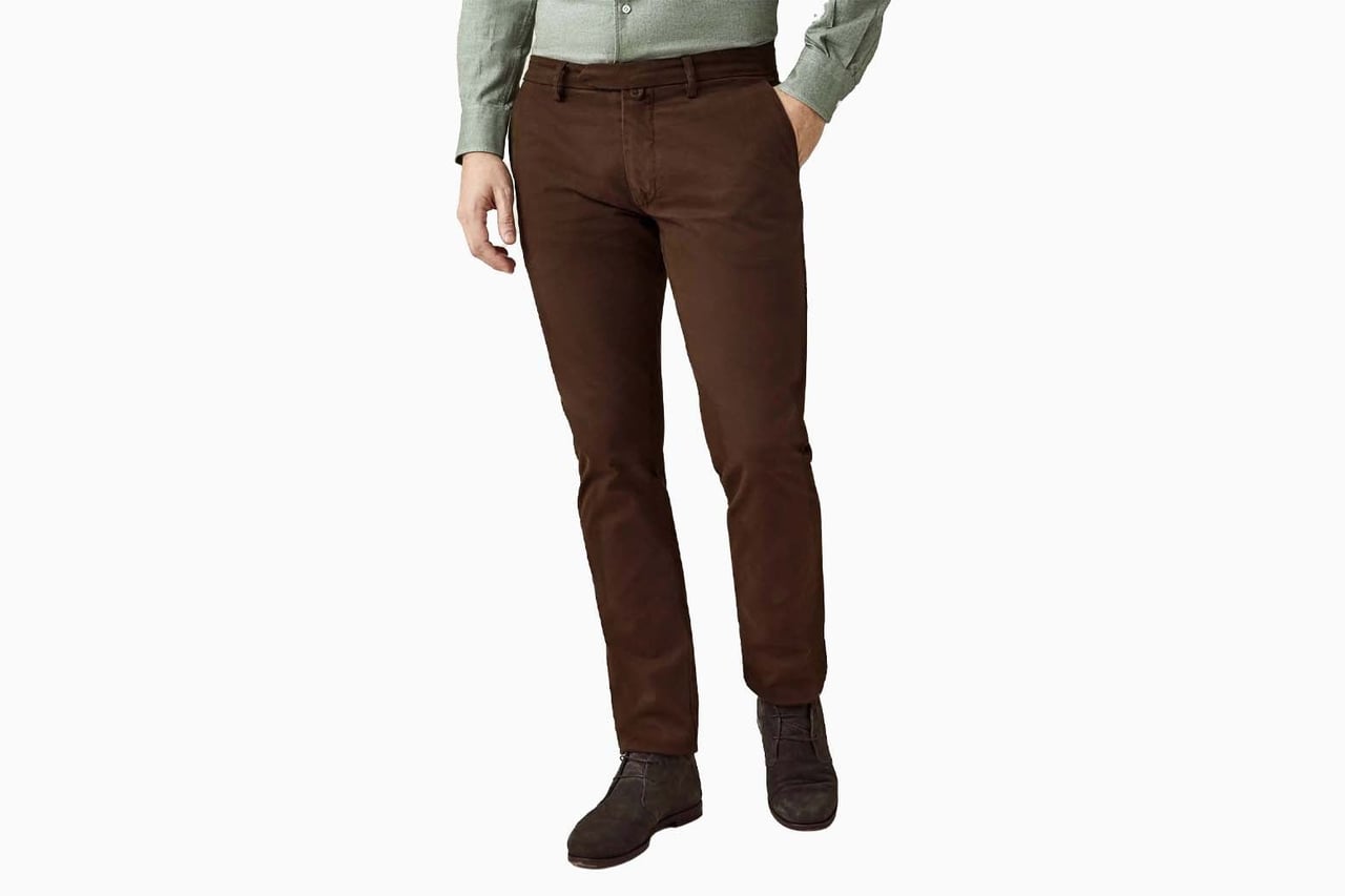 luca faloni autumn winter 2022 italy walnut brown cortina cotton trousers - Luxe Digital