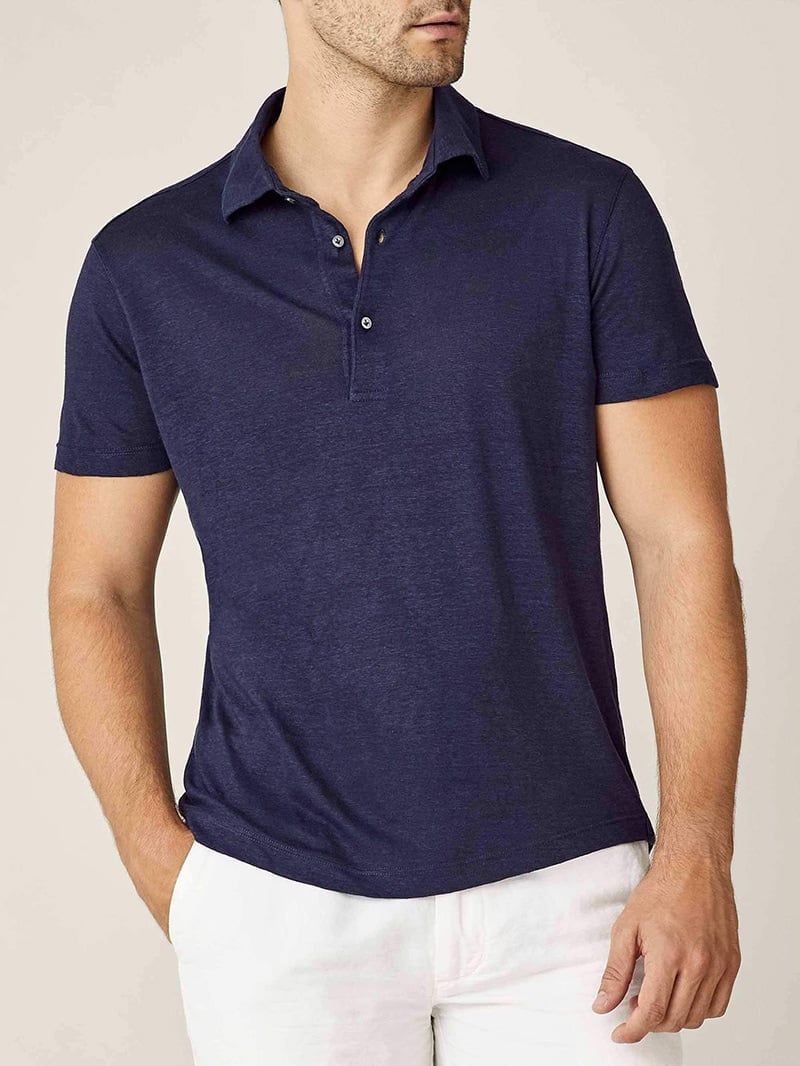 luca faloni menswear elba linen jersey polo luxe digital