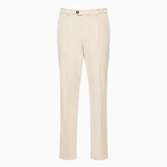 luisaviaroma party outfit men brunello cucinelli dyed cotton blend pants - Luxe Digital