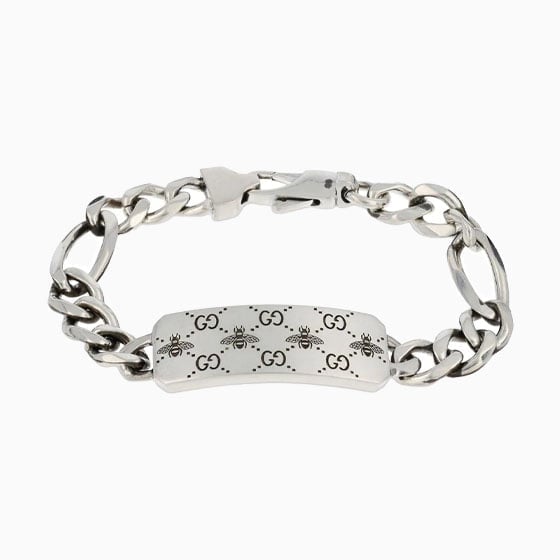 luisaviaroma party outfit men gucci signature silver bracelet - Luxe Digital
