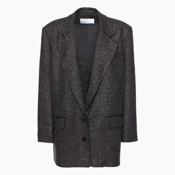 luisaviaroma party outfit women giuseppe di morabito embellished viscose twill blazer - Luxe Digital