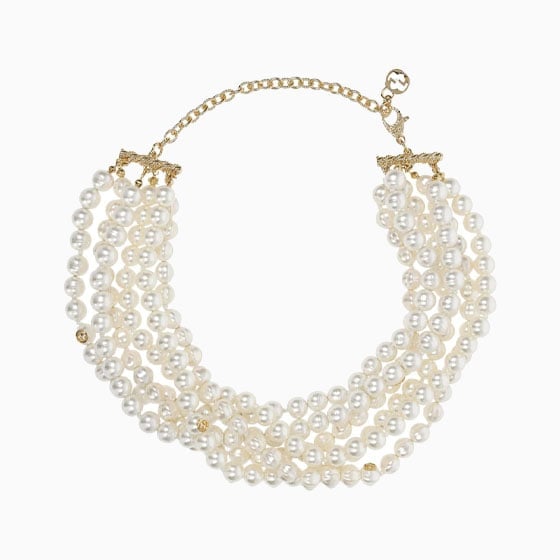 luisaviaroma party outfit women gucci gold colored brass choker - Luxe Digital
