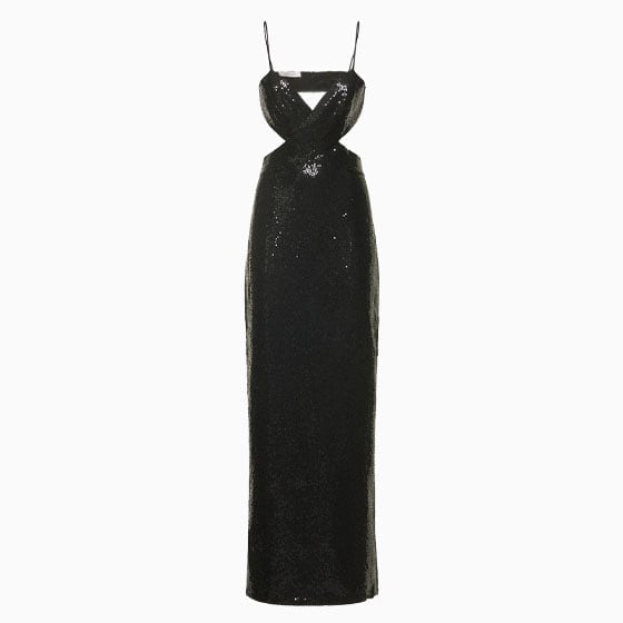 luisaviaroma party outfit women michael kors collection embellished crepe sable cutout gown - Luxe Digital