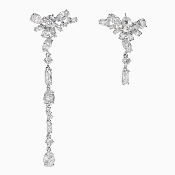 luisaviaroma party outfit women swarovski gema swarovski mismatched earrings - Luxe Digital