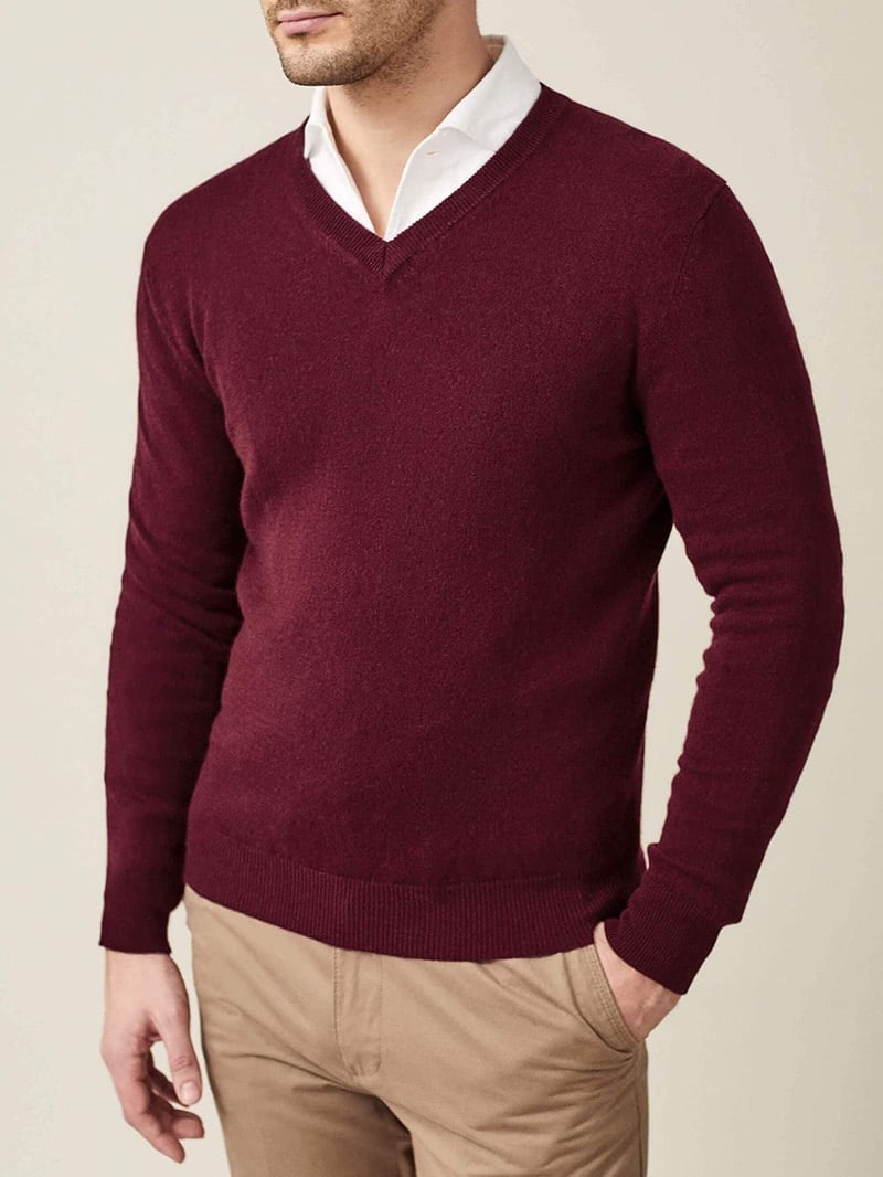 luxury menswear luca faloni cashmere v-neck luxe digital