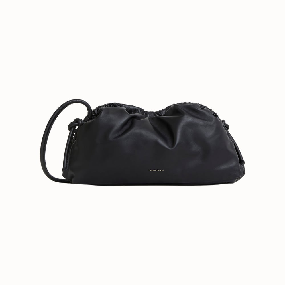 Mansur Gavriel Oversized Cloud Clutch in Black/Flamma - Luxe Digital