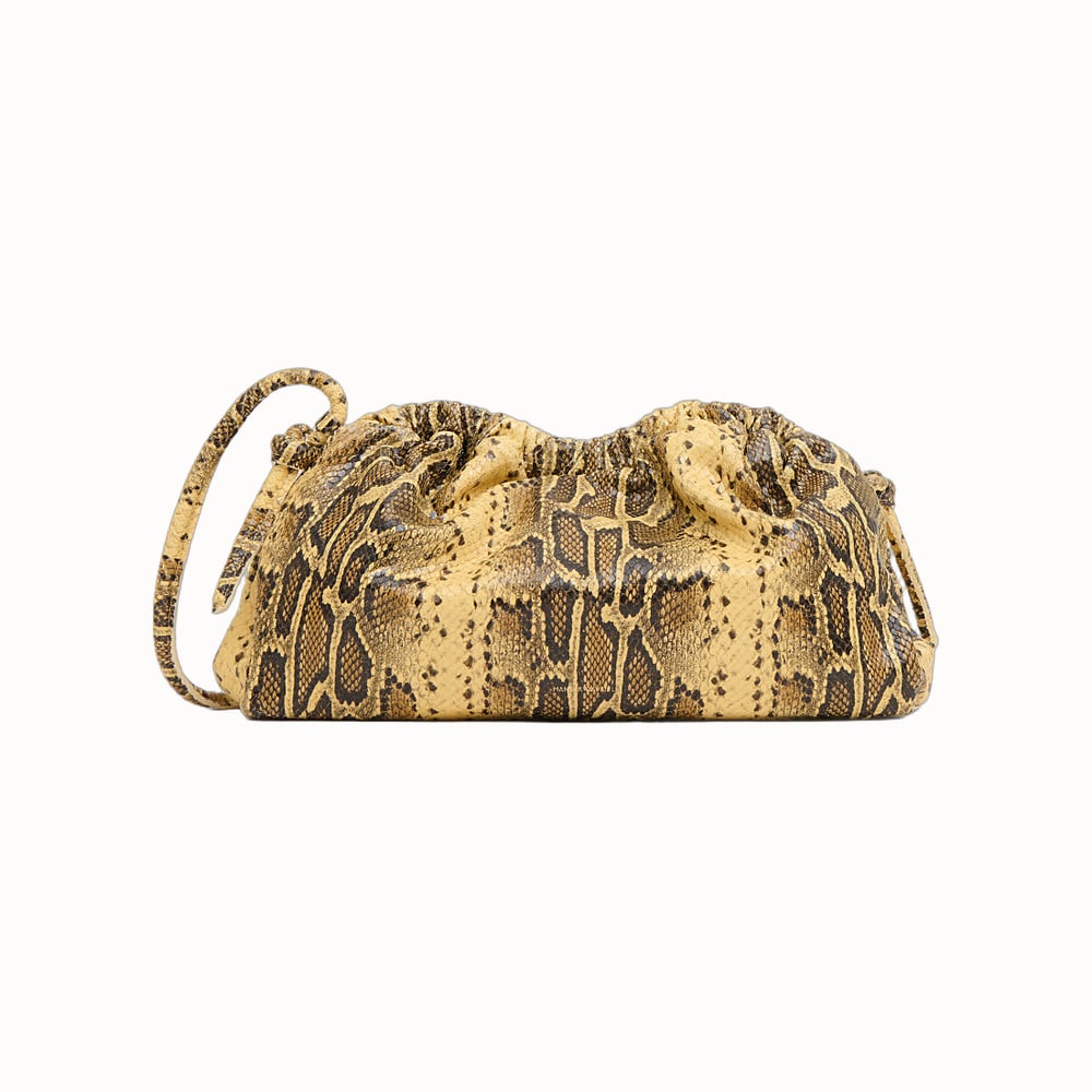 Mansur Gavriel Oversized Cloud Clutch in Golden Roccia - Luxe Digital