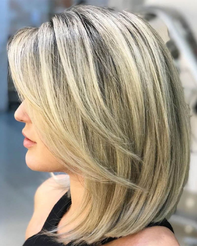 medium length hairstyles women soft blunt blowout hairstyle luxe digital 1