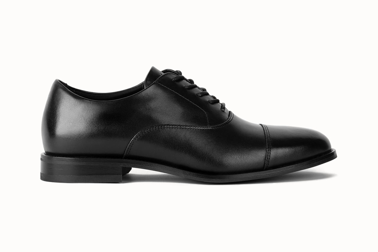 black tie optional men black oxford dress shoes amberjack - Luxe Digital