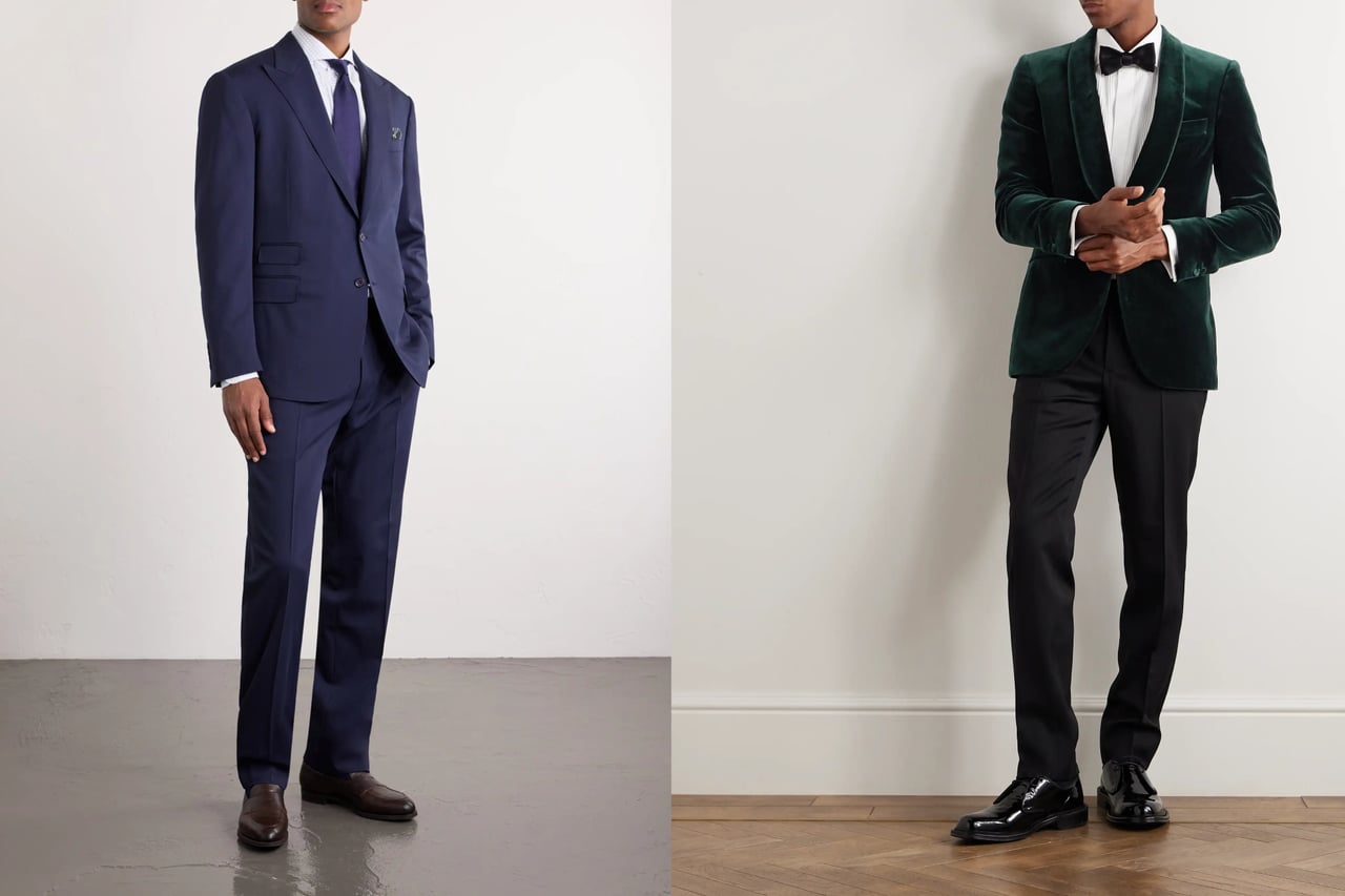 black tie optional men tuxedo and dark suit at the same event - Luxe Digital