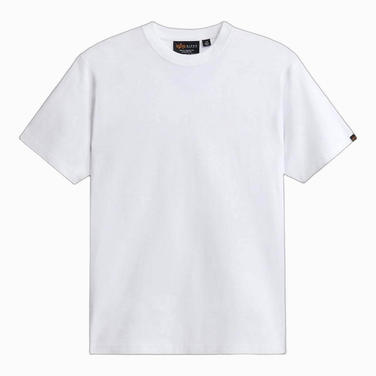 White relaxed cotton T-shirt by Alpha Industries