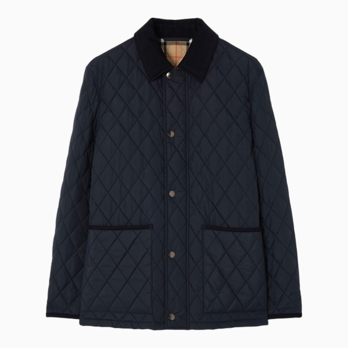 Navy quilted nylon jacket by Burberry