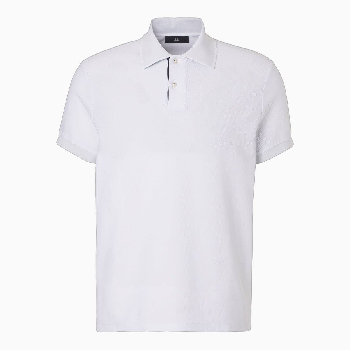 White cotton piqué polo by Dunhill