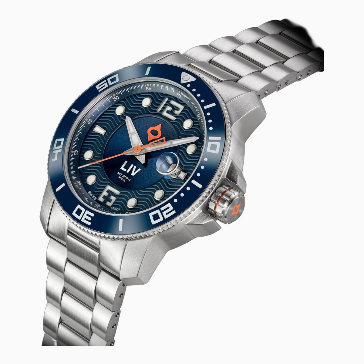 LIV GX-Diver's watch with a cobalt blue dial
