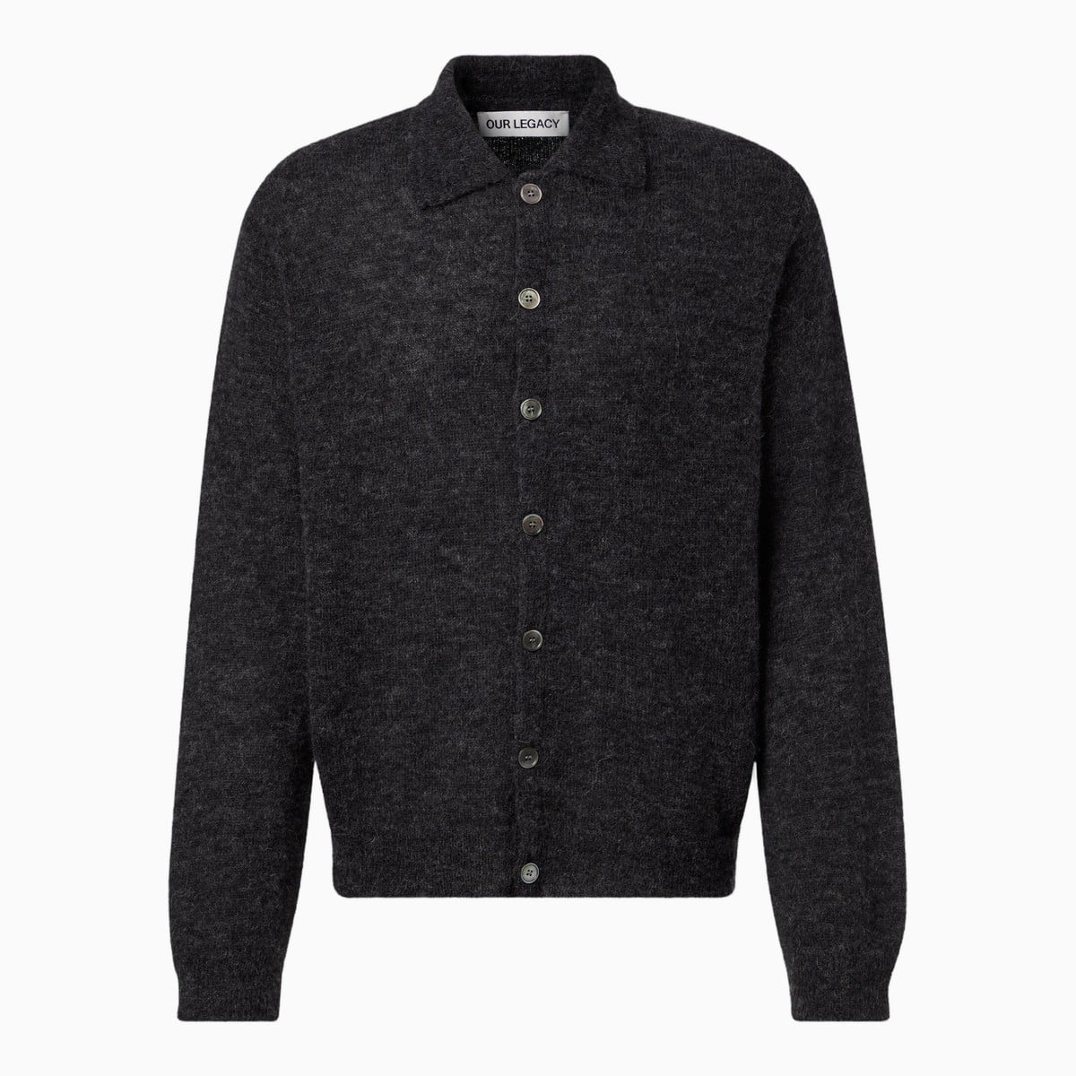 Charcoal alpaca-blend cardigan by Our Legacy