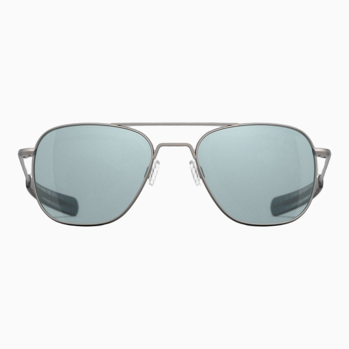 Randolph Aviator sunglasses with gunmetal frames and blue lenses